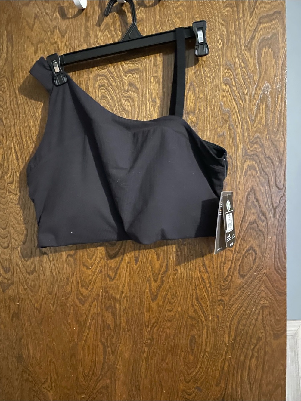 Avia Black One-Shoulder Sports Bralette